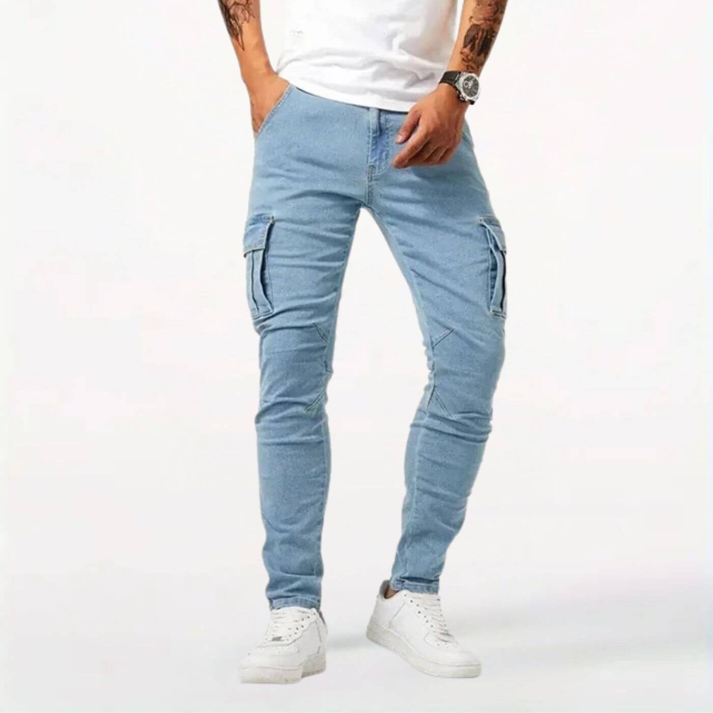 Charlie™ – Jeans med Cargofickor