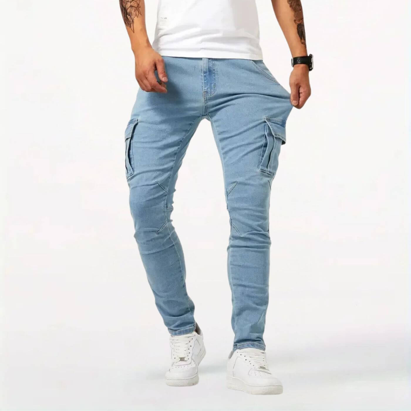 Charlie™ – Jeans med Cargofickor