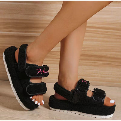 SANDRA - FLUFFY PLATFORM - SANDALER